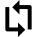 Retweet arrows couple symbol square variant