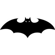 Bat silhouette with extended wings