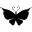 蝴蝶顶视图黑色形状