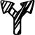 Sketched arrow pointing up bifurcation into two arrows