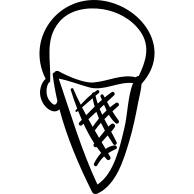 Melting hand drawn ice cream cone