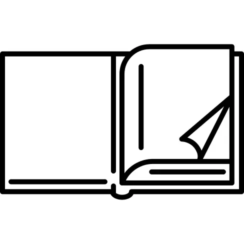 打开一页折叠的书