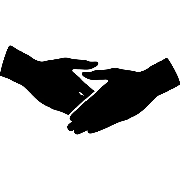 Game players hands salutation