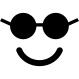 Emoticons square face with sunglasses