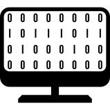 Desktop computer with binary codes
