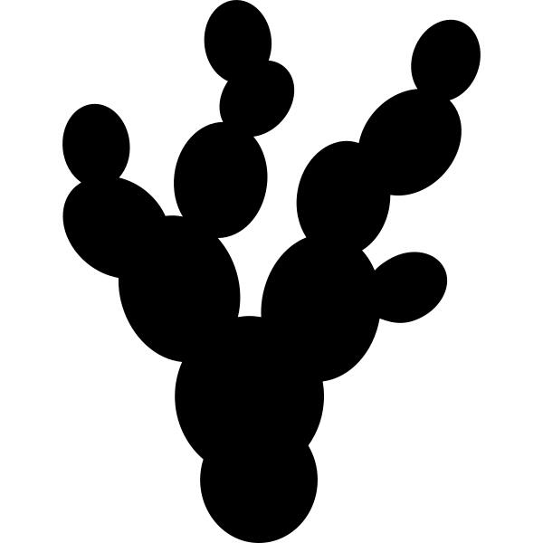 Nopal mexican plant silhouette