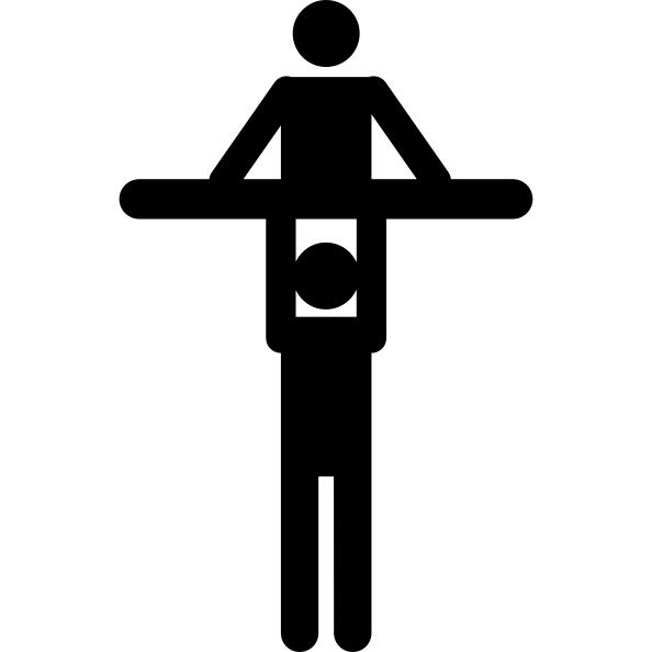 Extreme sport acrobats couple