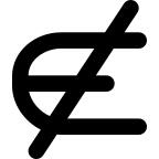 Is not an element of