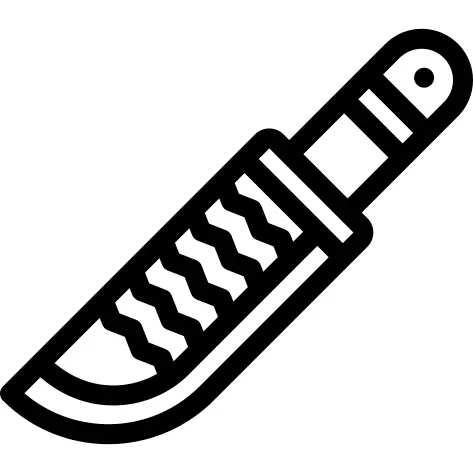 Knife in sheath