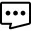 Squared speech balloon with three dots