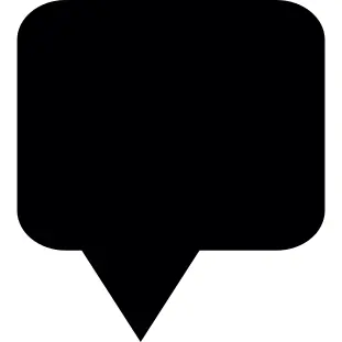 Black rounded chat bubble