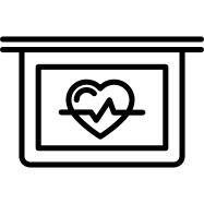Lifeline and heart shape on a graphic
