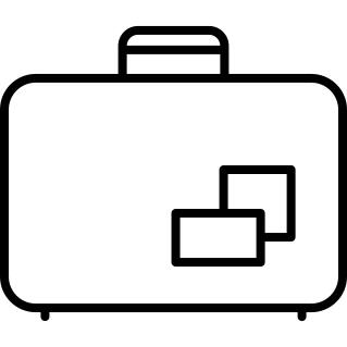 Suitcase with Two Stickers