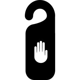 Do not pass hanging signal for door