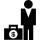 Man with money bag of dollars