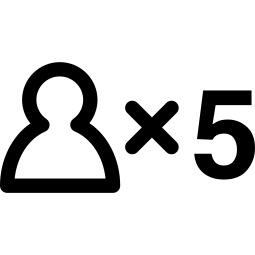 Five persons symbol