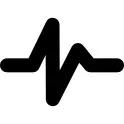 Lifeline irregular zig zag shape sign
