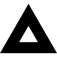 Triangles couple of two different sizes in black and white