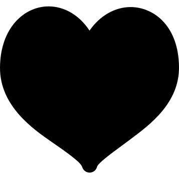 black heart shaped