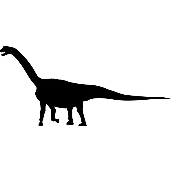 Camarosaurus dinosaur side silhouette