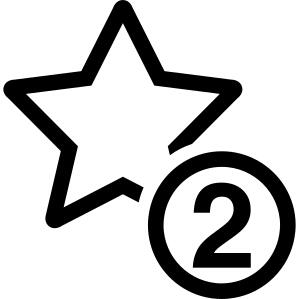 2 stars symbol