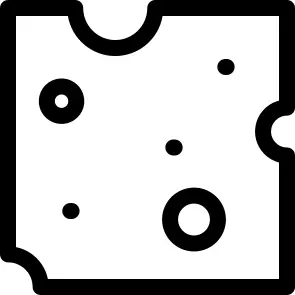 Cheese Slice with Holes