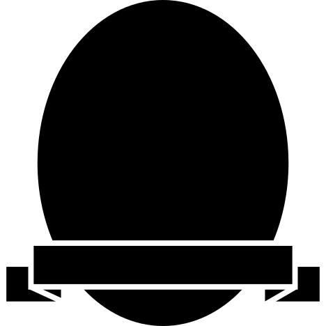 Shield of oval shape with a banner