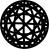 Earth circle with star grid