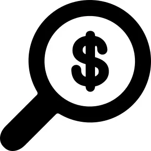Magnifier with dollar