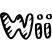 Nintendo wii sketched social logo outline