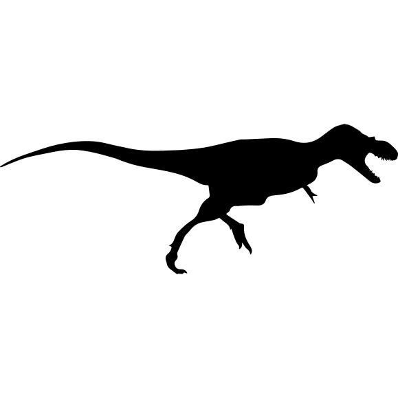 Albertosaurus dinosaur side view shape