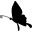 Butterfly flying silhouette