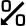Money percentage symbol with down arrow slash