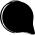 Chat sketched social symbol of a circular black speech bubble