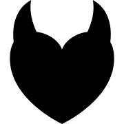 有两个角的恶魔心脏