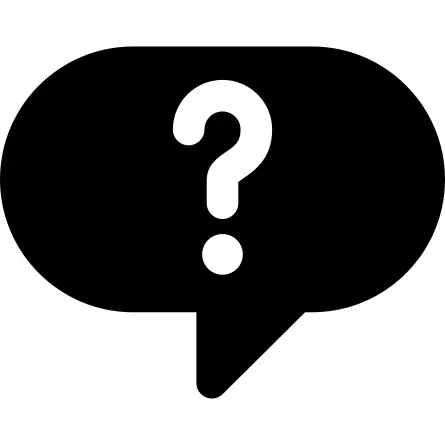 Speech bubble with question mark