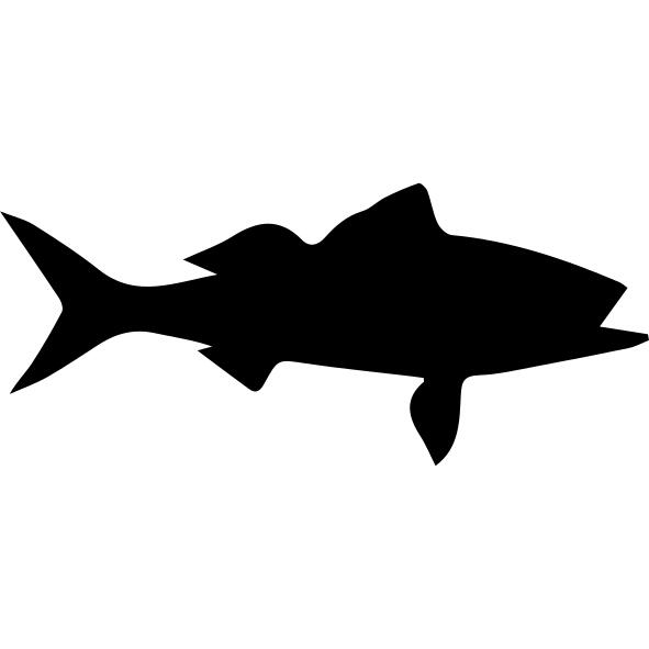 Vermilion snapper fish silhouette