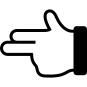 Hand resembling a gun gesture
