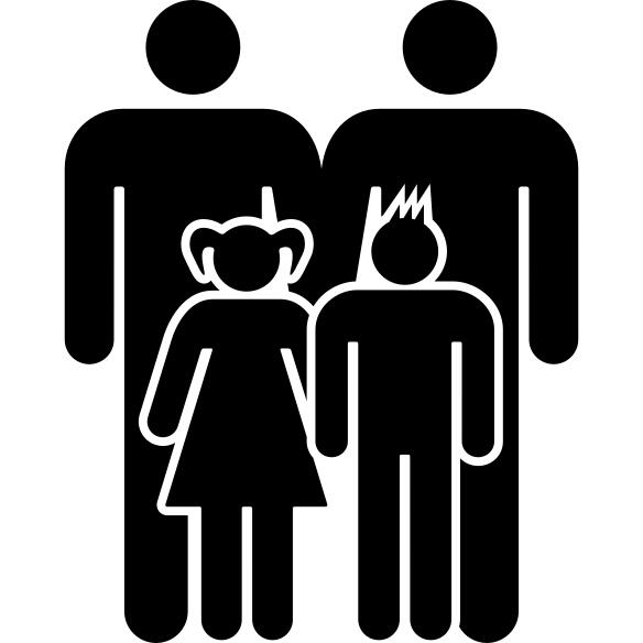 男人夫妇与孩子