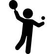 Tennis Player with Ball