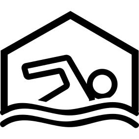 覆盖的游泳池符号