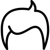 Human hair outline shape