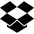 Dropbox logo black silhouette
