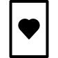 Playing card with heart symbol