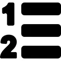 Numbered items button
