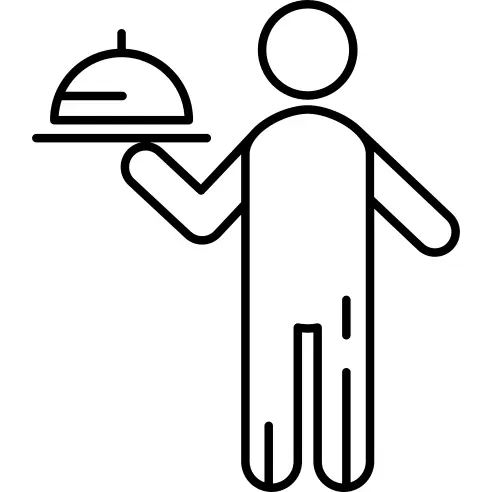 Waiter with Food Tray