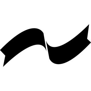 Ribbon in curling style