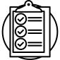 Clipboard with check list