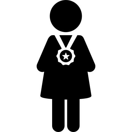 Woman with Medal