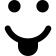 Smiley with tongue in a square shape